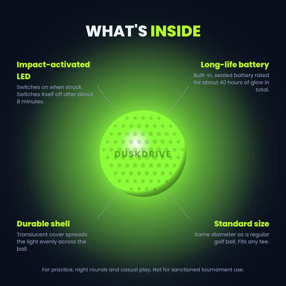 DuskDrive LED Golf Balls (6 Pack)