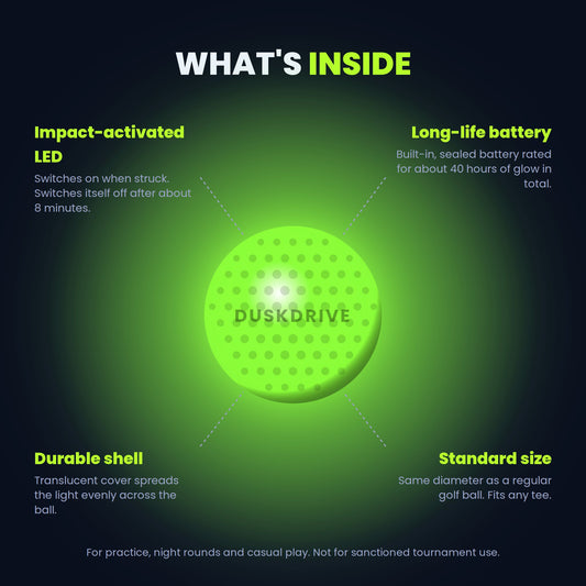 DuskDrive LED Golf Balls (6 Pack)